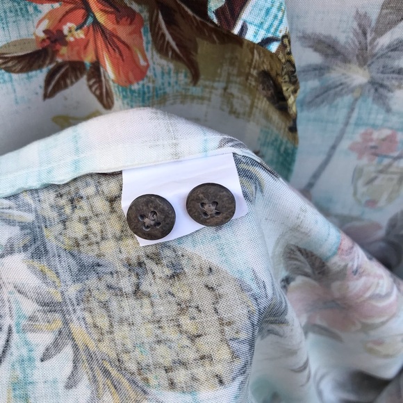 campia moda tropical short sleeve button down XL - Picture 2 of 4